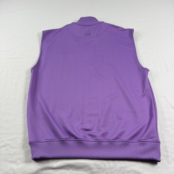 LSU Tigers FootJoy Vest Mens Small Purple 1/4 Zip Pullover Sweater Performance - Picture 7 of 9